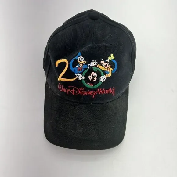 VINTAGE WALT DISNEY WORLD 2000 EMBROIDERED MICKEY AND FRIENDS HAT Y2K