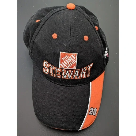 Tony Stewart‎ Home Depot Hat Adjustable Winner Circle Black & Orange Joe Gibbs