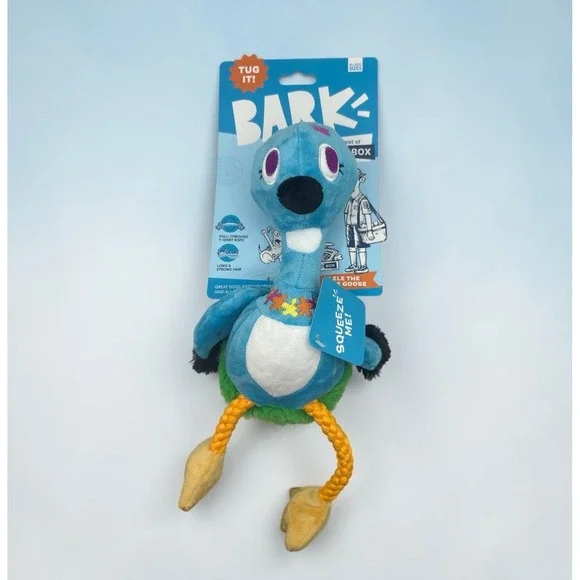 BarkBox Hawaii Unleashed Ani The Nene Goose Squeaky Crinkly Dog Toy 14.5