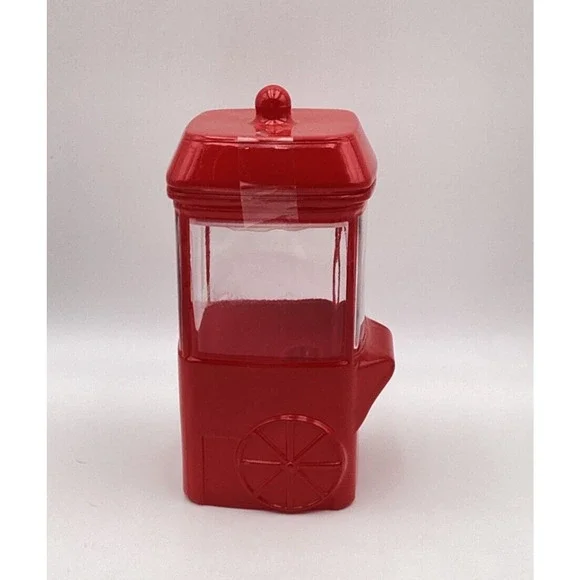 Target Bullseye Playground Red Glass Popcorn Cart Candy Jar 2023 New