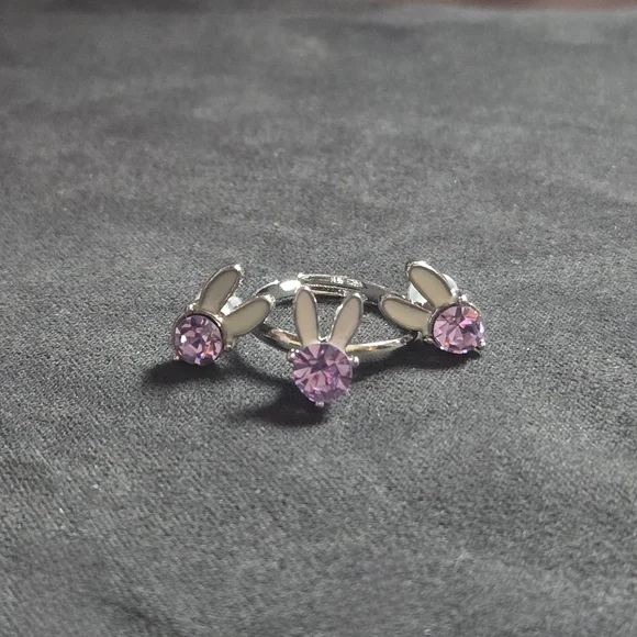 Bunny Lilac Kids Earring & Ring Set-NWT