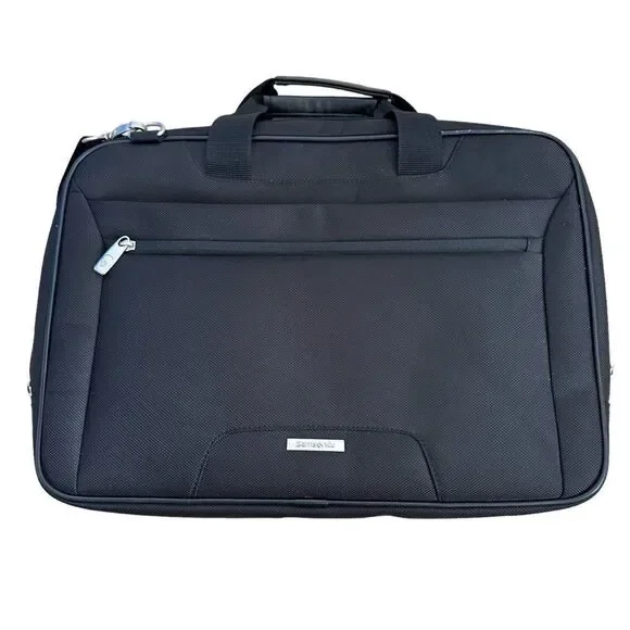 Samsonite ~ Black Laptop work/travel bag with crossbody strap ~ lots of pockets