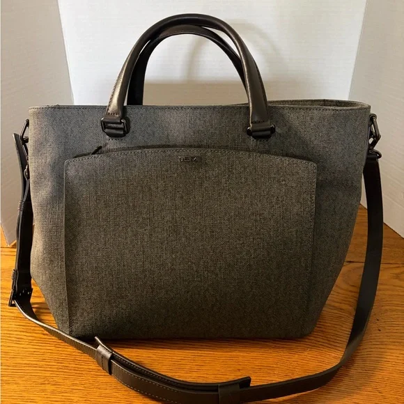 Tumi Charcoal and Black Sinclair Camila Laptop Bag