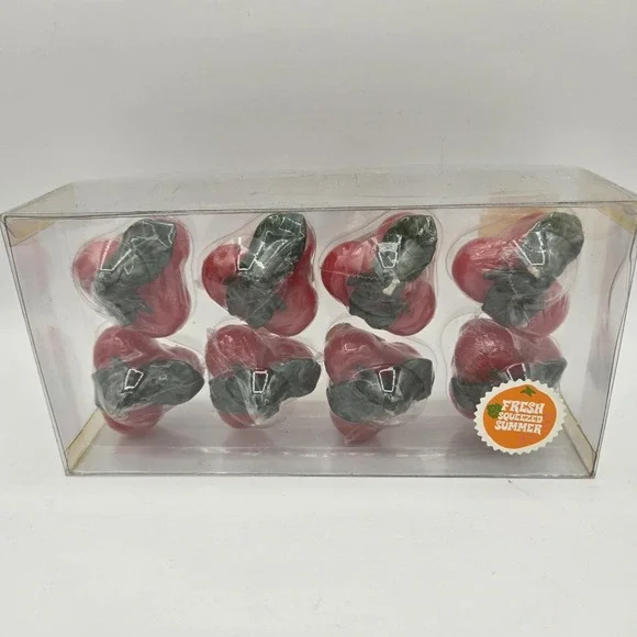 Target‎ Fresh Squeezed Summer Cherry Shaped Fruit Candles Set Of 8 New In Box