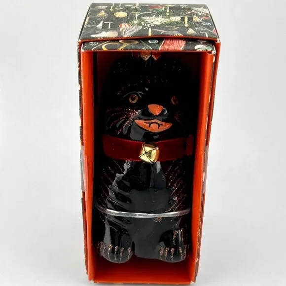 NIB 2025 JOHN DERIAN For Target Glass Black Cat Christmas Ornament