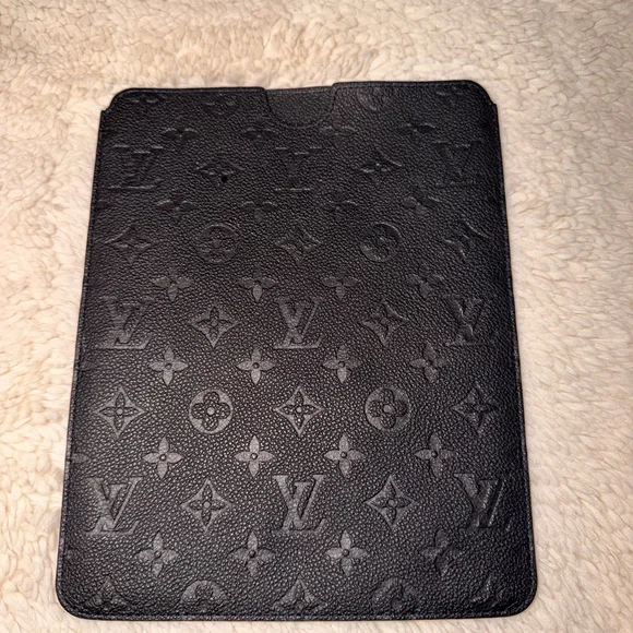 Louis Vuitton Black Embossed Monogram Tablet Cover