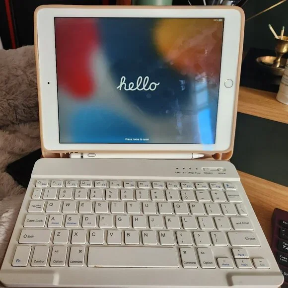 iPad Air 2 32 GB WIFI with case/bluetooth keyboard and stylus