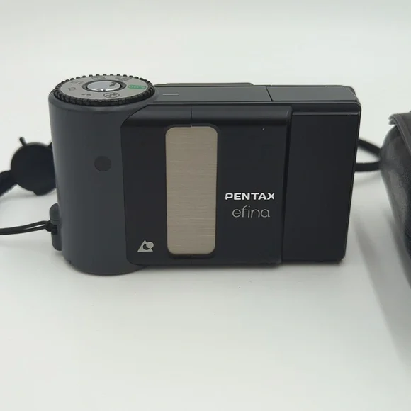 Pentax Efina APS Film Camera Vintage Black Compact Point & Shoot Retro Y2K