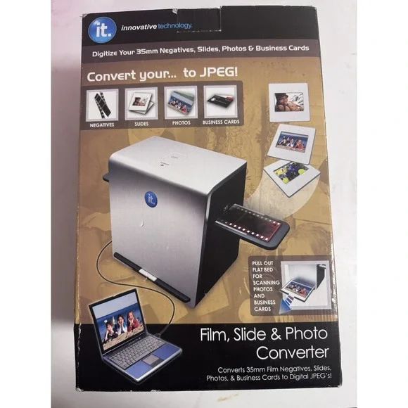 Innovative Technology ITNS-400 Film & 35mm Slide Converter Scanner New, Open Box