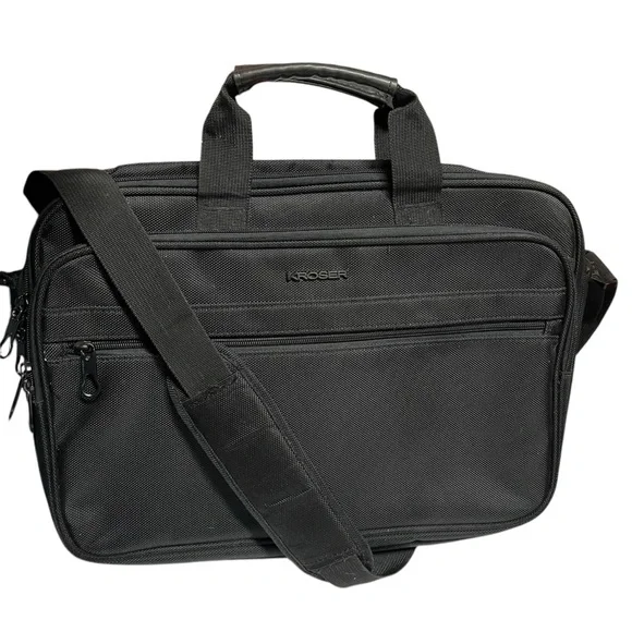 Kroser Premium Black Laptop Briefcase Fits Up To 17.3 Inch Laptop