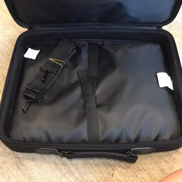 Black nylon laptop bag. NWT