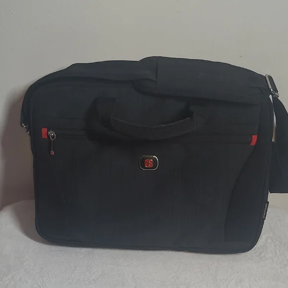 Wenger Black and Red Laptop Bag with Durable Design
