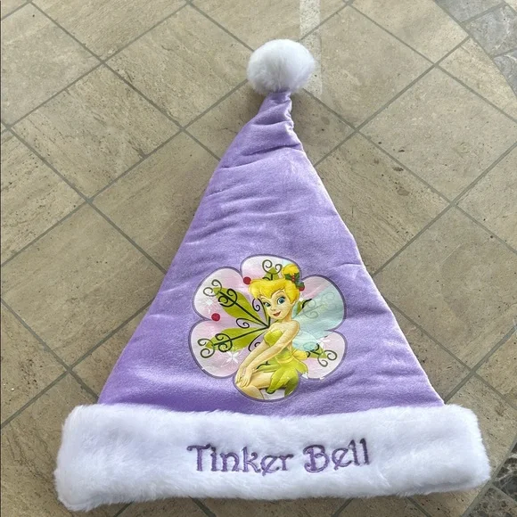 Disney Tinker Bell Lavender and White Plush Holiday Hat