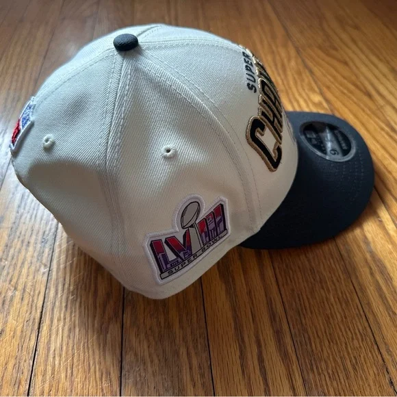 Kansas City Chiefs New Era Cream/Black Super Bowl LVIII Champions Low Profile