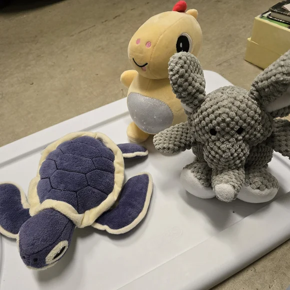 Bundle Of Three Plush Dog Toys