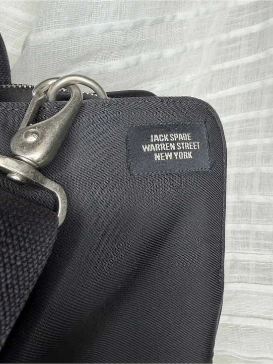 Jack Spade Warren Street New York Black Nylon Laptop Briefcase Messenger Bag