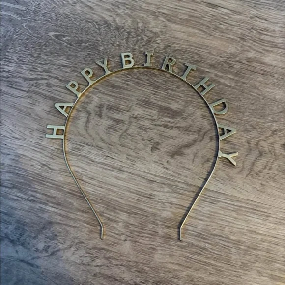 Claire's Gold Birthday Celebration Headband