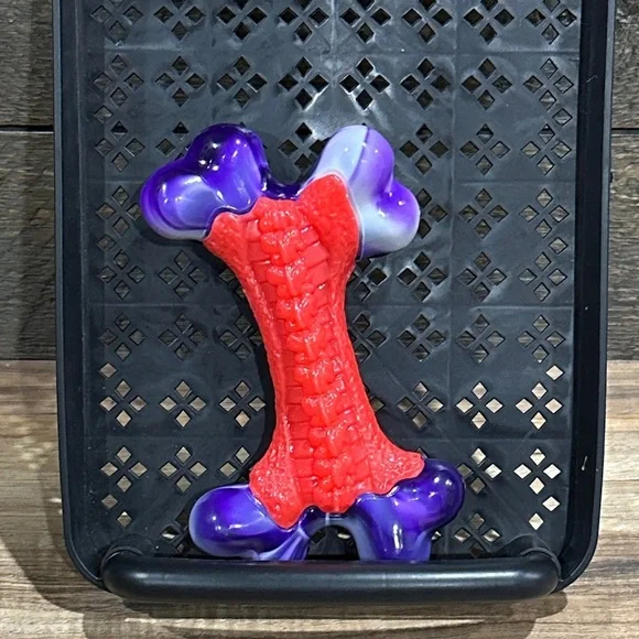 Dog Chew Bone Toy Red & Purple “Bone” Dog Chew Level 5 Large to XL Dogs NWT