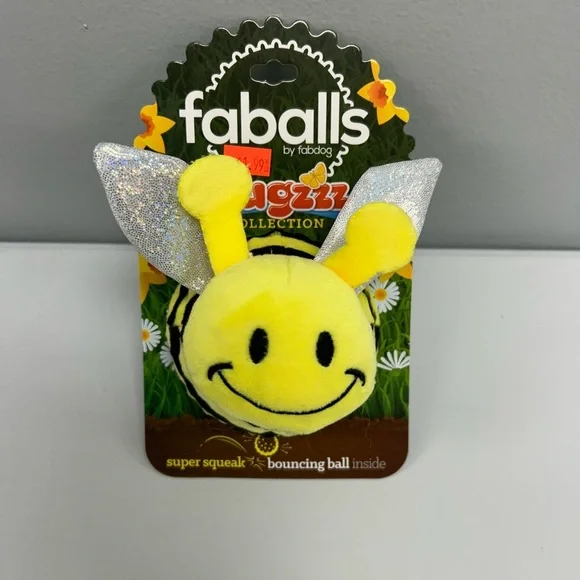 Faballs by Fabdog Bee Bouncing Ball Dog Toy