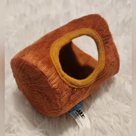 Barkbox Crinkle Dog Toy XS-S >20lbs Playtime Log With Hole