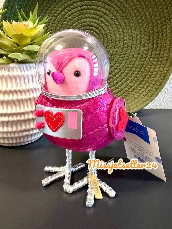 NWT Target Featherly Friends Astra Valentine’s Day 2026 Pink Astronaut Bird