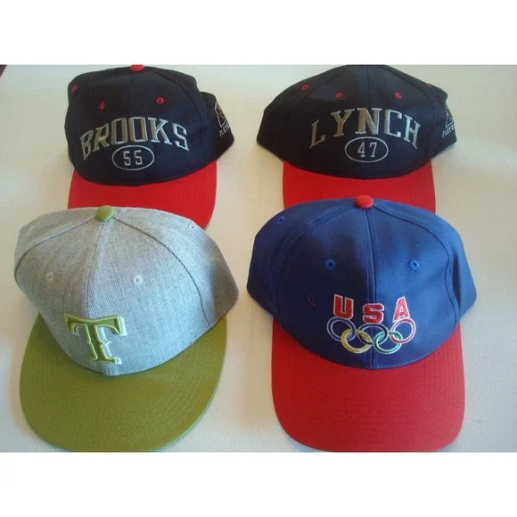 LOT TEXAS RANGERS OLYMPIC GAMES BUNDLE 90s snapback DEADSTOCK HAT CAP VINTAGE‎