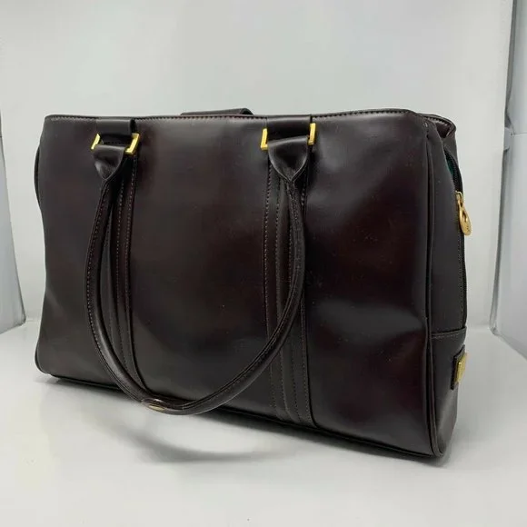 Case Logic Structured Work Tote Organizer Shoulder Bag Laptop Commuter Brown