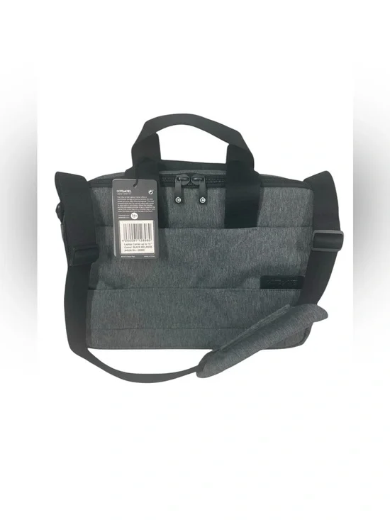 NEW Cote et Ciel 15” Laptop Bag Travel Messenger Briefcase Black Melange NWT