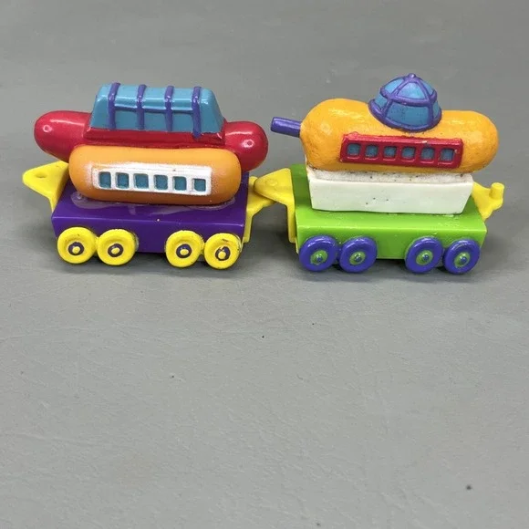 Sonic Drive in 1997 Wacky Pack Toys Chew Chew Train Hotdog Corndog Dr Pepper