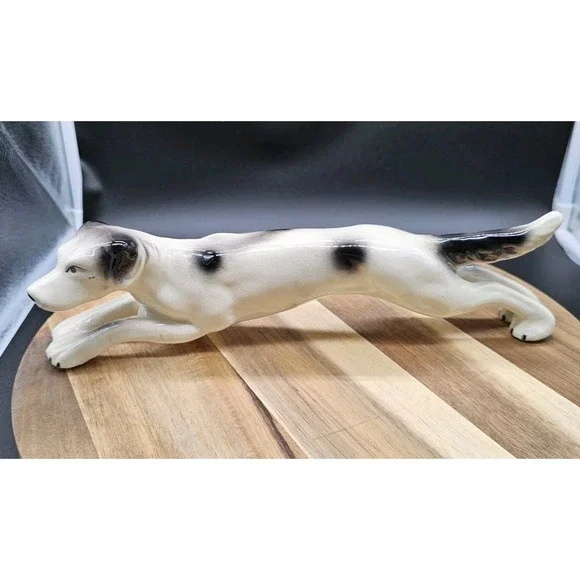 Vintage Hound Dog Figurine Dog Stretching Made In Japan READ‎ DESCRIPTION