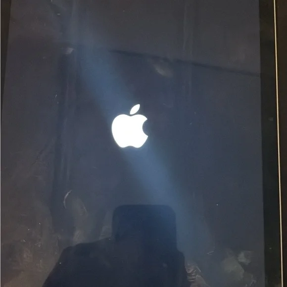 Apple iPad Black Front Tablet with White Apple Logo