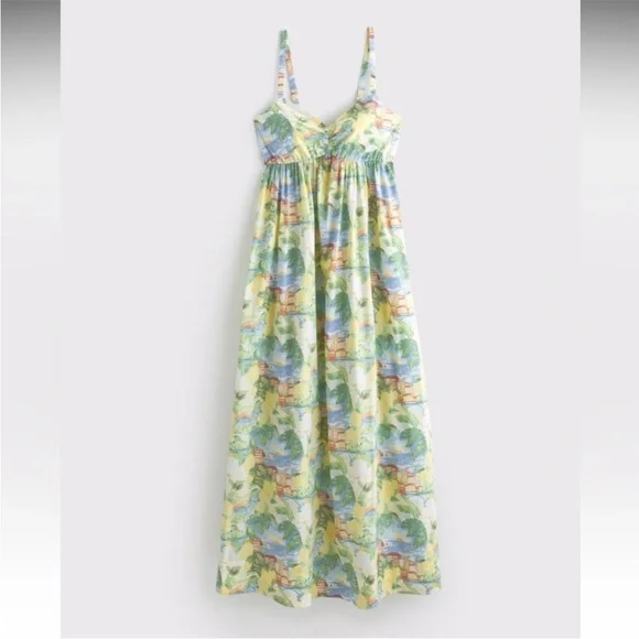 Abercrombie Sweetheart Babydoll Maxi Dress Medium Petite