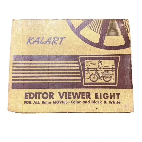 Kalart 8mm Film Movie Editor‎ Viewer Eight Original Box EV-8 DS Missing 2 Screws
