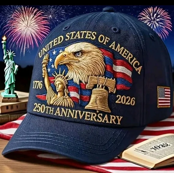 SALE ** BRAND NEW ** Patriotic 250th Anniversary Cap - Blue