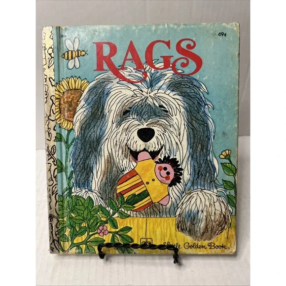 Rags 1974 Little Golden Book Patricia Scarry J.P. Miller Vintage Dog Children's