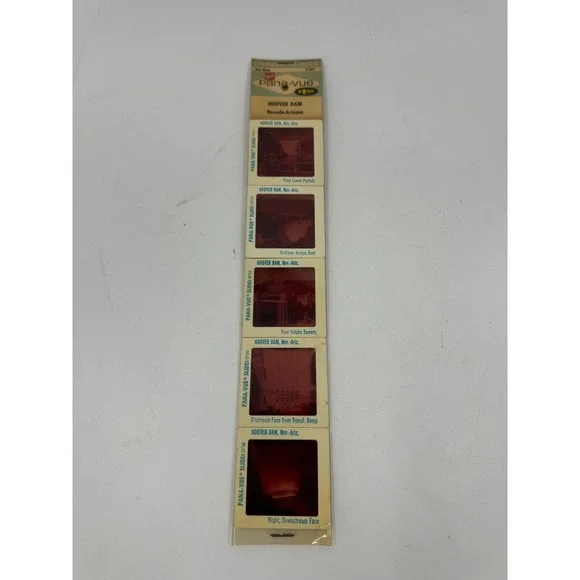 Vintage GAF Pana-vue Souvenir Travel Slides Hoover‎ Dam Nevada-Arizona New