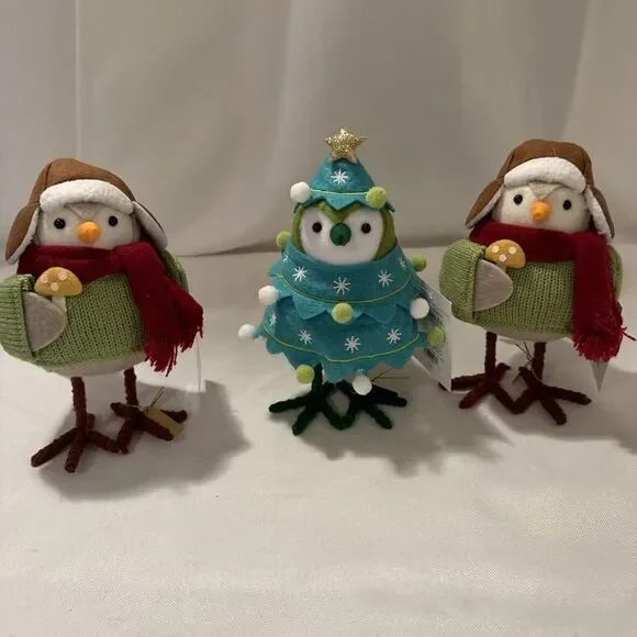 Lot of 3 2024‎ Target Wondershop Featherly Friends Birds Acorn Sparkles