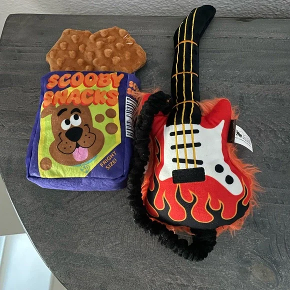Scooby Snacks and Guitar Dog Toys barkbox petplay