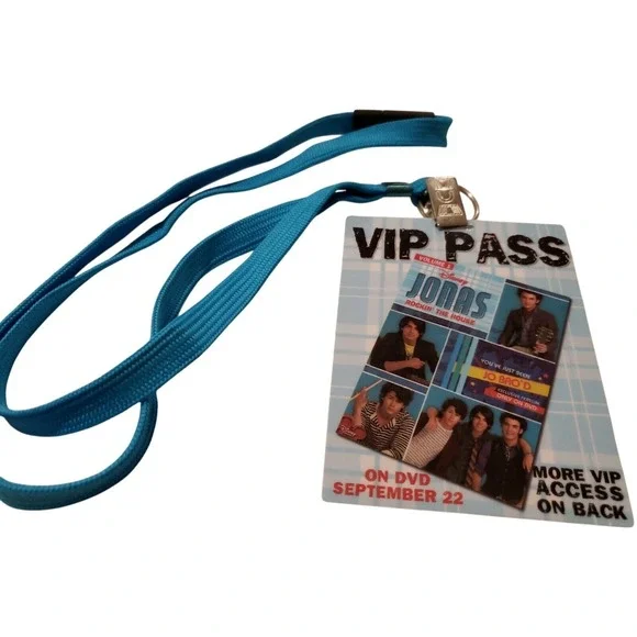 Disney Jonas Brothers VIP Pass Lanyard Promo See It First Get‎ Jobrod Com