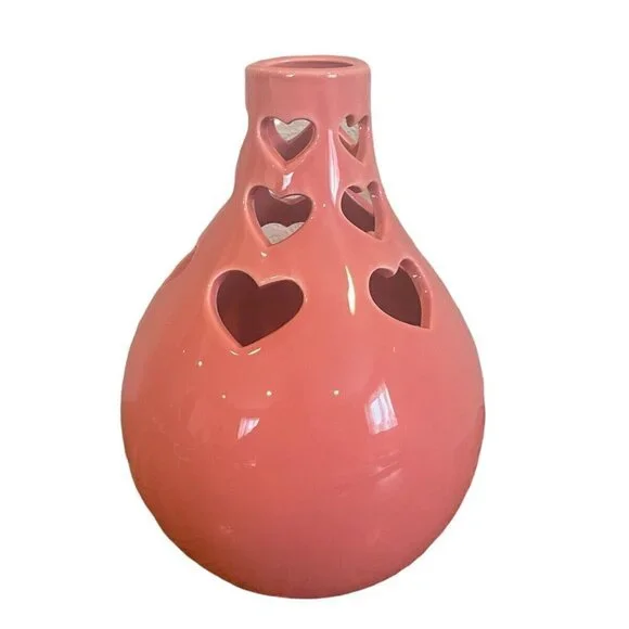 valentine 2012 target heart vase Pink Floral Decor Love Cut Out Mothers Day