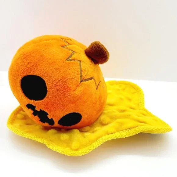 Smashing Pupkin Dog Squeaker Plush Toy‎ Crinkle Bark Box Halloween Large