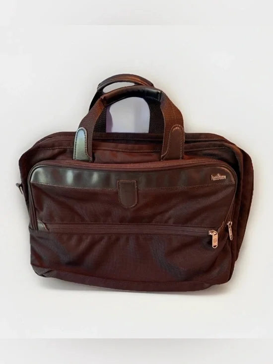 Hartmann 21” Black Ballistic Nylon Expandable Briefcase Travel Bag 21x12x8