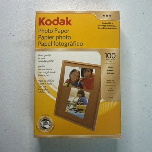 Lot Of3 Kodak Photo Paper 100 Sheets 8.5 x 11 Gloss & 2 Soft Gloss 4x6 20 Sheets