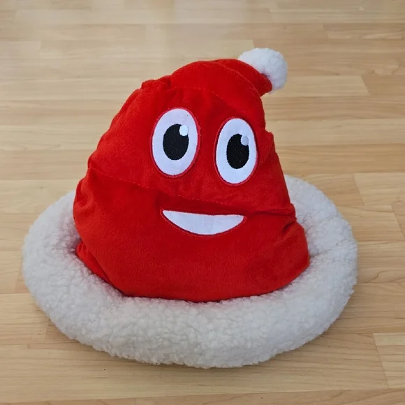 Red Santa Emoji Plush Hat Christmas Hat 14