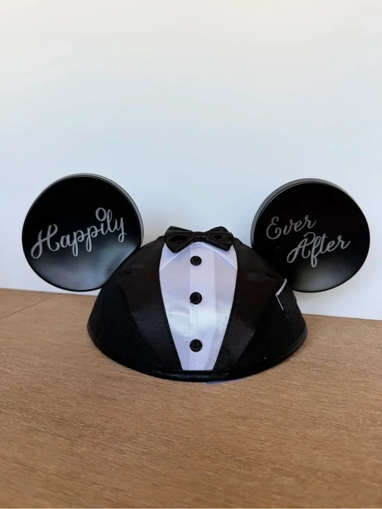 Bride & Groom Tuxedo Mickey Ears - Black for wedding