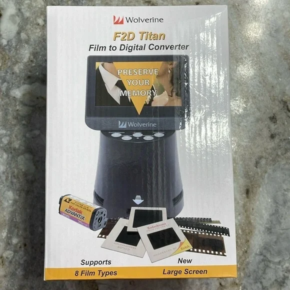 Wolverine 8 in 1 Film To Digital Converter F2D Titan 4.3” Screen