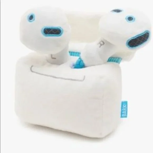 Bark Box Air Pawds Dog Toy‎ Squeaky Crinkle Large White Blue