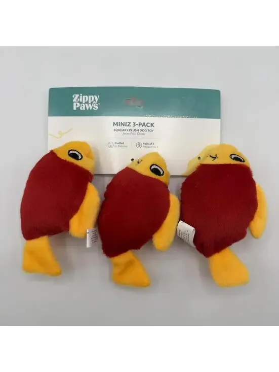 ZippyPaws Miniz Squeaky Plush Dog Toy Fish 3 Pack Zippy Paws ZP246