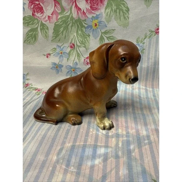 Vintage Lefton Dachshund Figurine 3.5