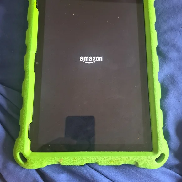 Amazon Tablet with Vibrant Green Case